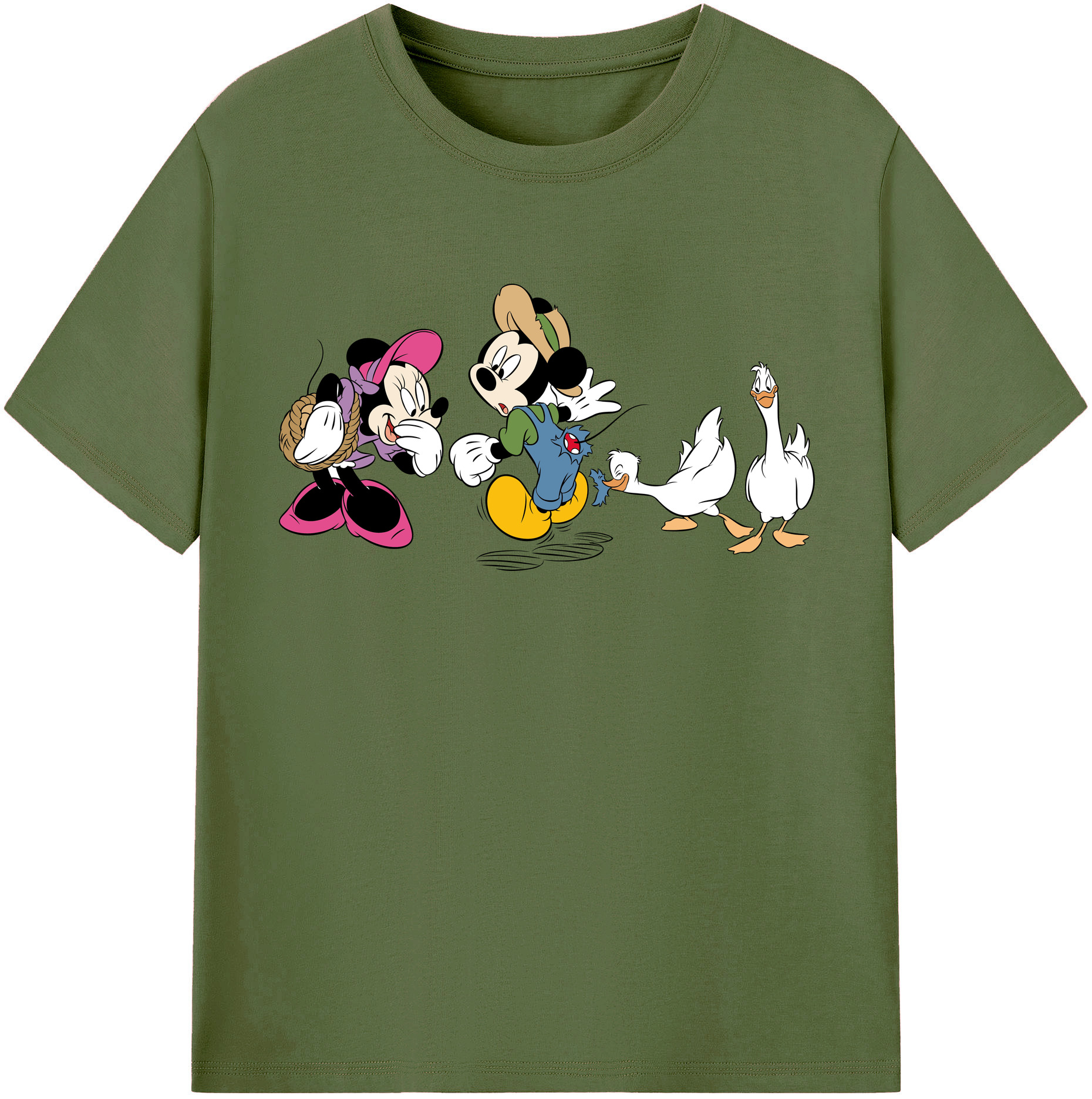 （画像用） ミッキーマウス Mickey Mouse 綿100％半袖Tシャツ（フロントプリント）
